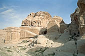 Petra - massive Djin blocks at the entrance of the site 